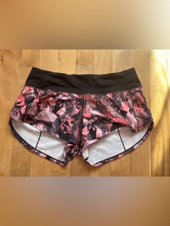 lululemon athletica Pants - Lululemon athletica Pink & Black Patterned Athletic Shorts